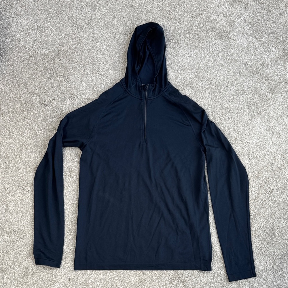 lululemon athletica Midnight Blue Long Sleeve Hooded Shirt